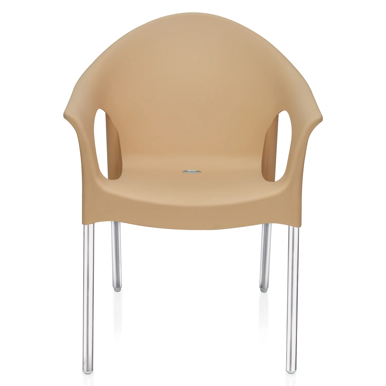 Nilkamal Novella 09 Plastic Arm Chair (Biscuit) - Image 4