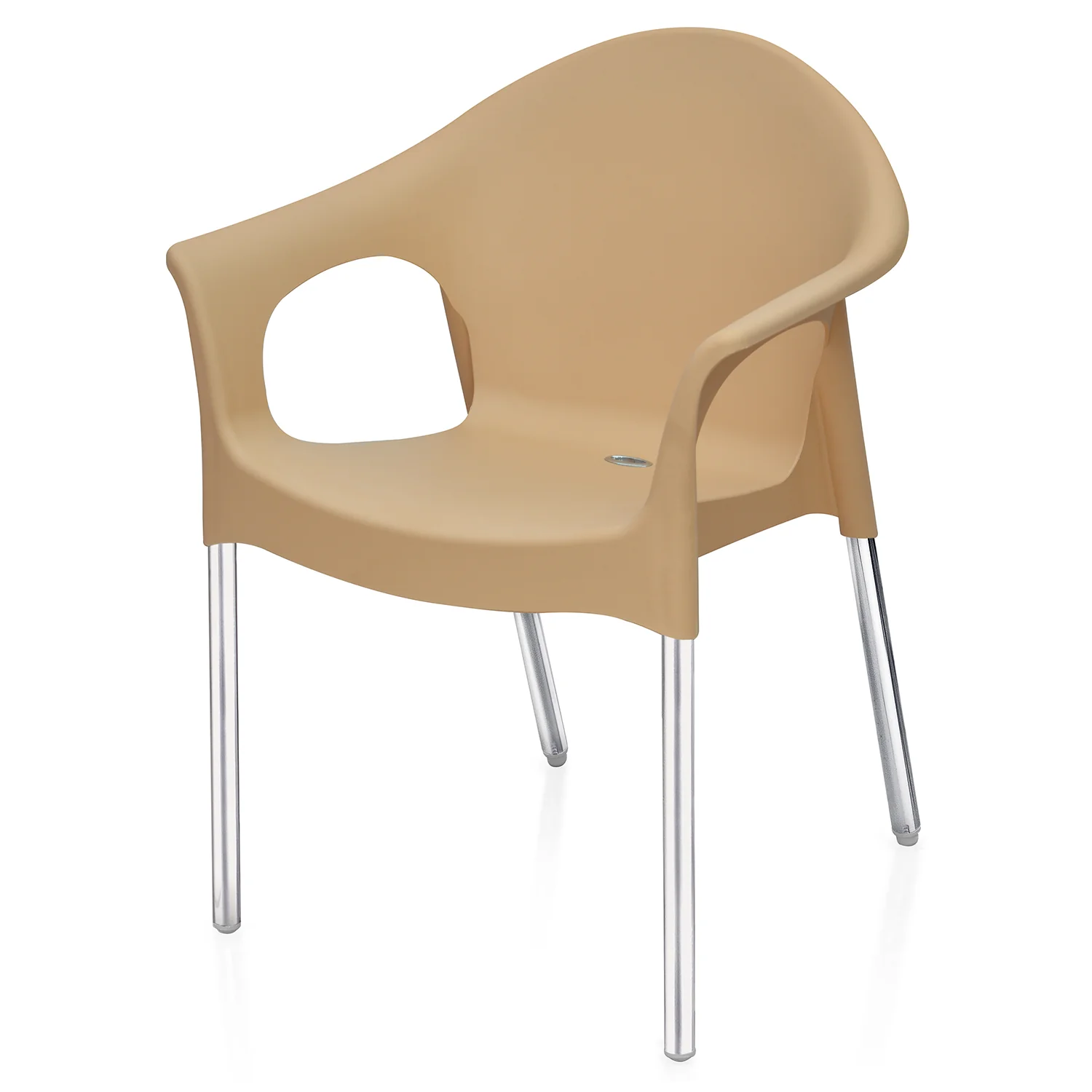 Nilkamal Novella 09 Plastic Arm Chair (Biscuit) - Image 6