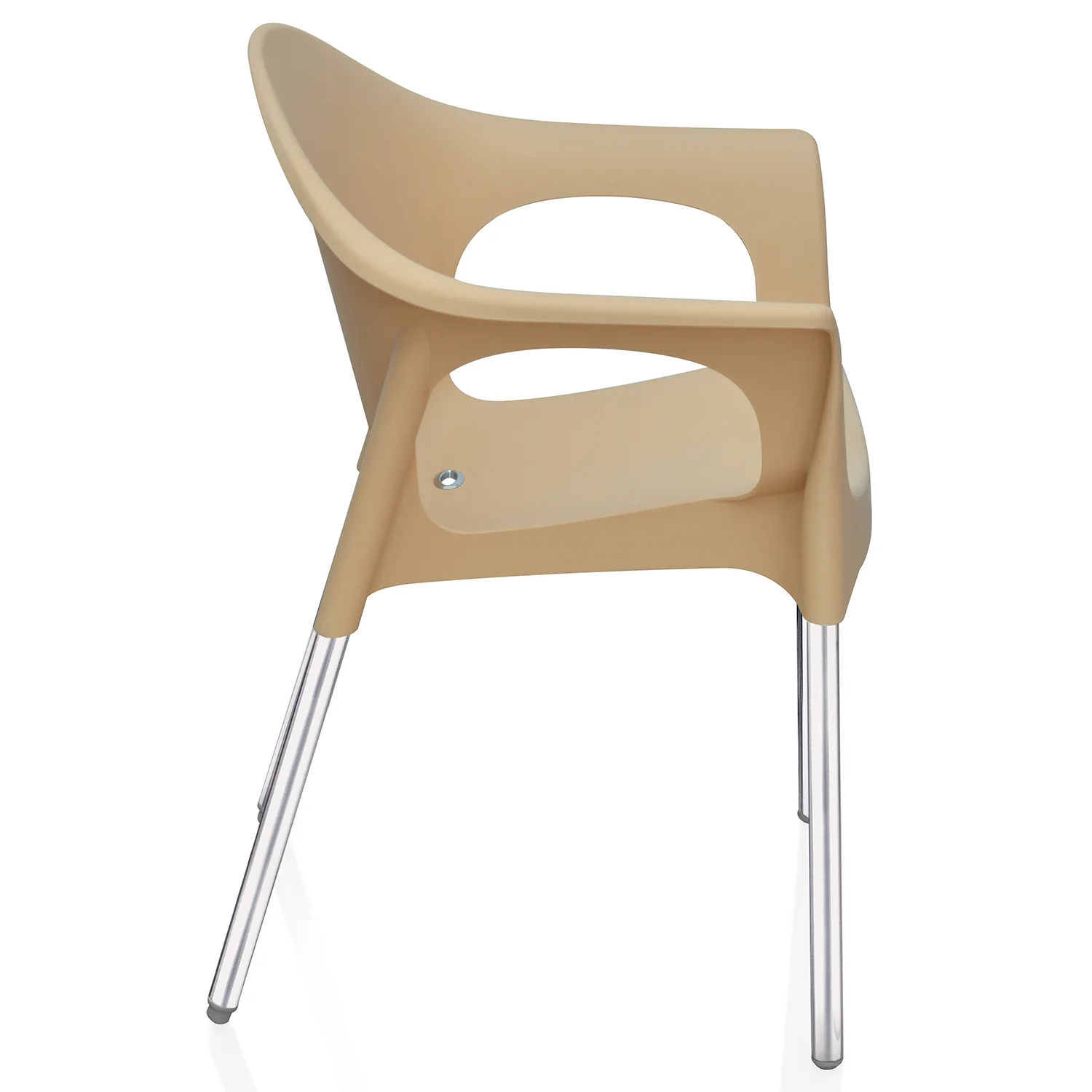 Nilkamal Novella 09 Plastic Arm Chair (Biscuit) - Image 7