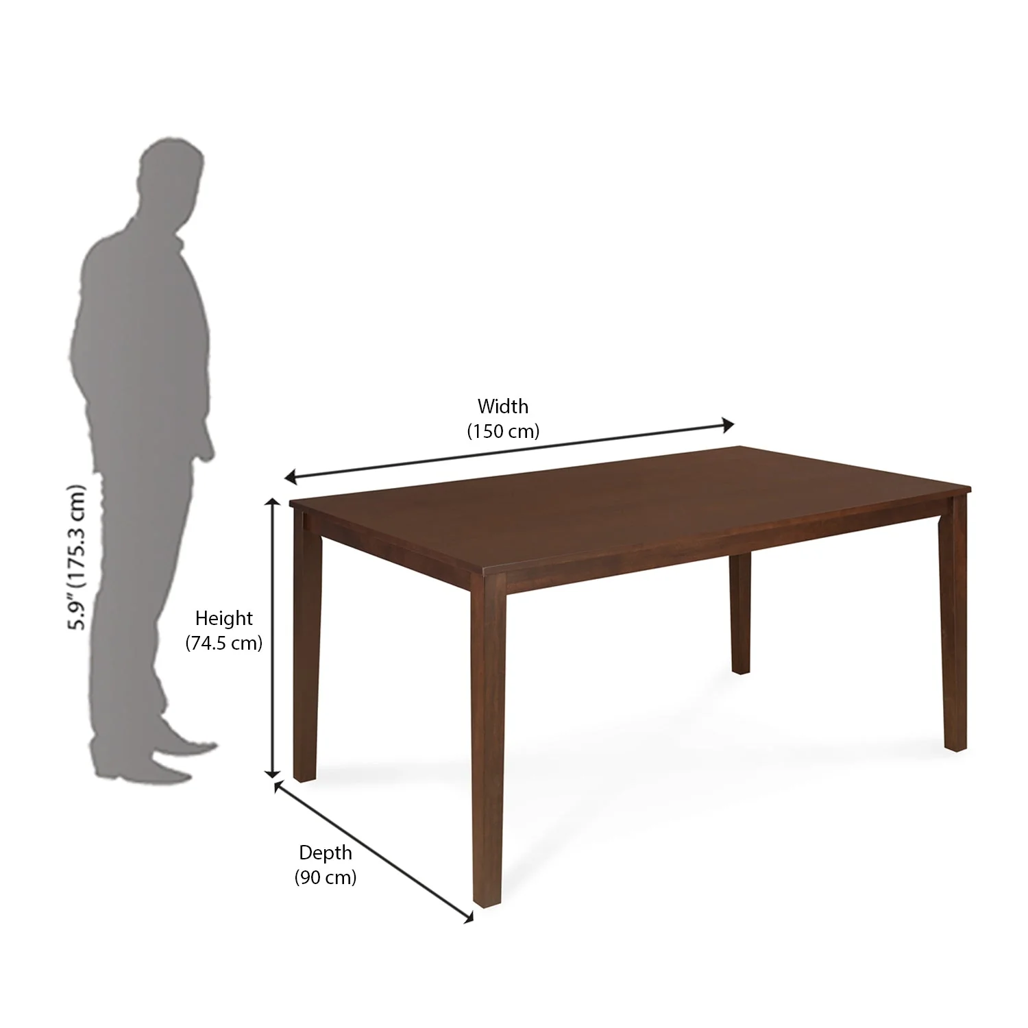 Nilkamal Peak 6 Seater Dining Set (Cappuccino) - Image 16