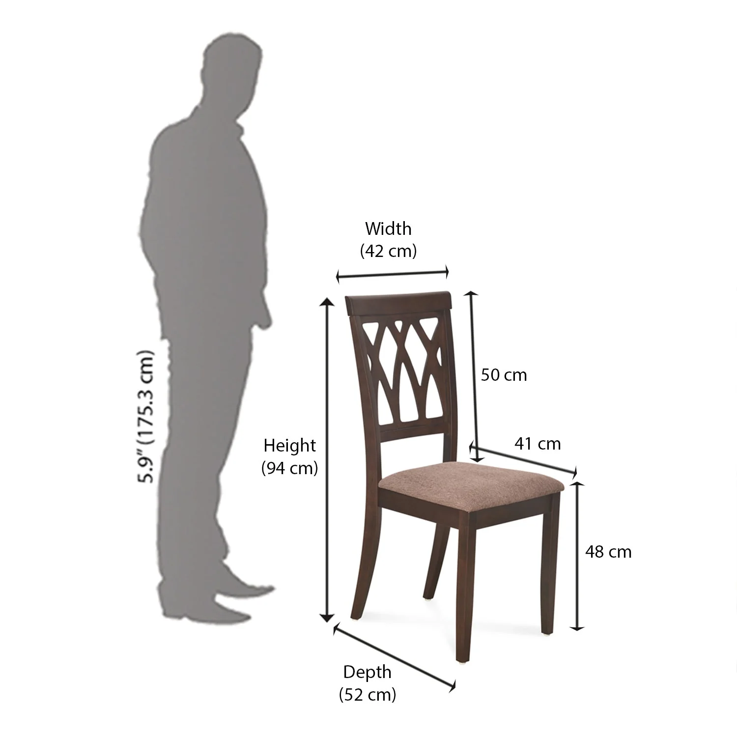 Nilkamal Peak 6 Seater Dining Set (Cappuccino) - Image 18