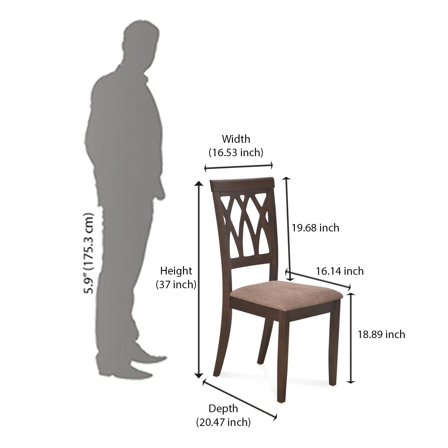 Nilkamal Peak 6 Seater Dining Set (Cappuccino) - Image 19