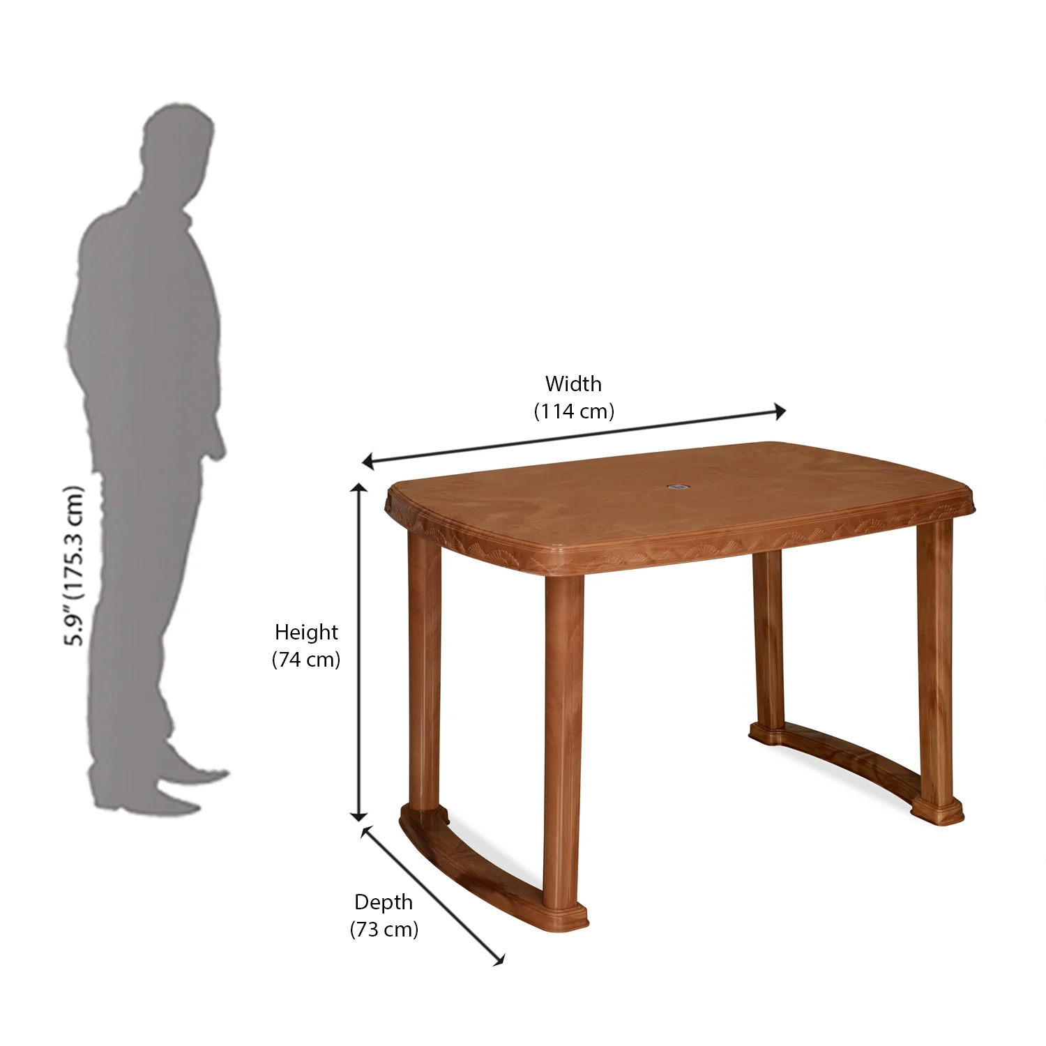 Nilkamal Shahenshah Dining Table (Pear Wood) - Image 7