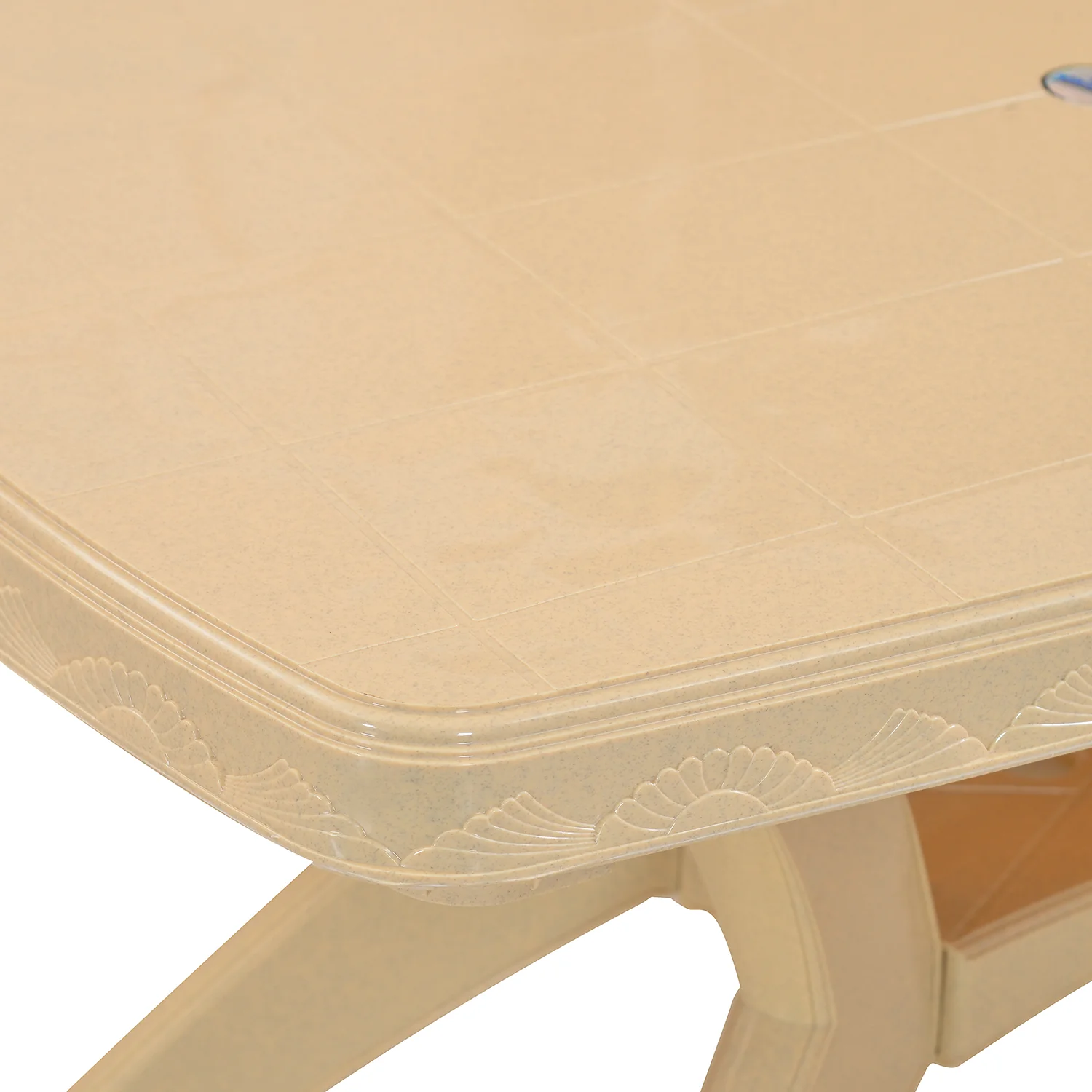 Nilkamal Shahenshah Kross legged Table (Marble Beige) - Image 5