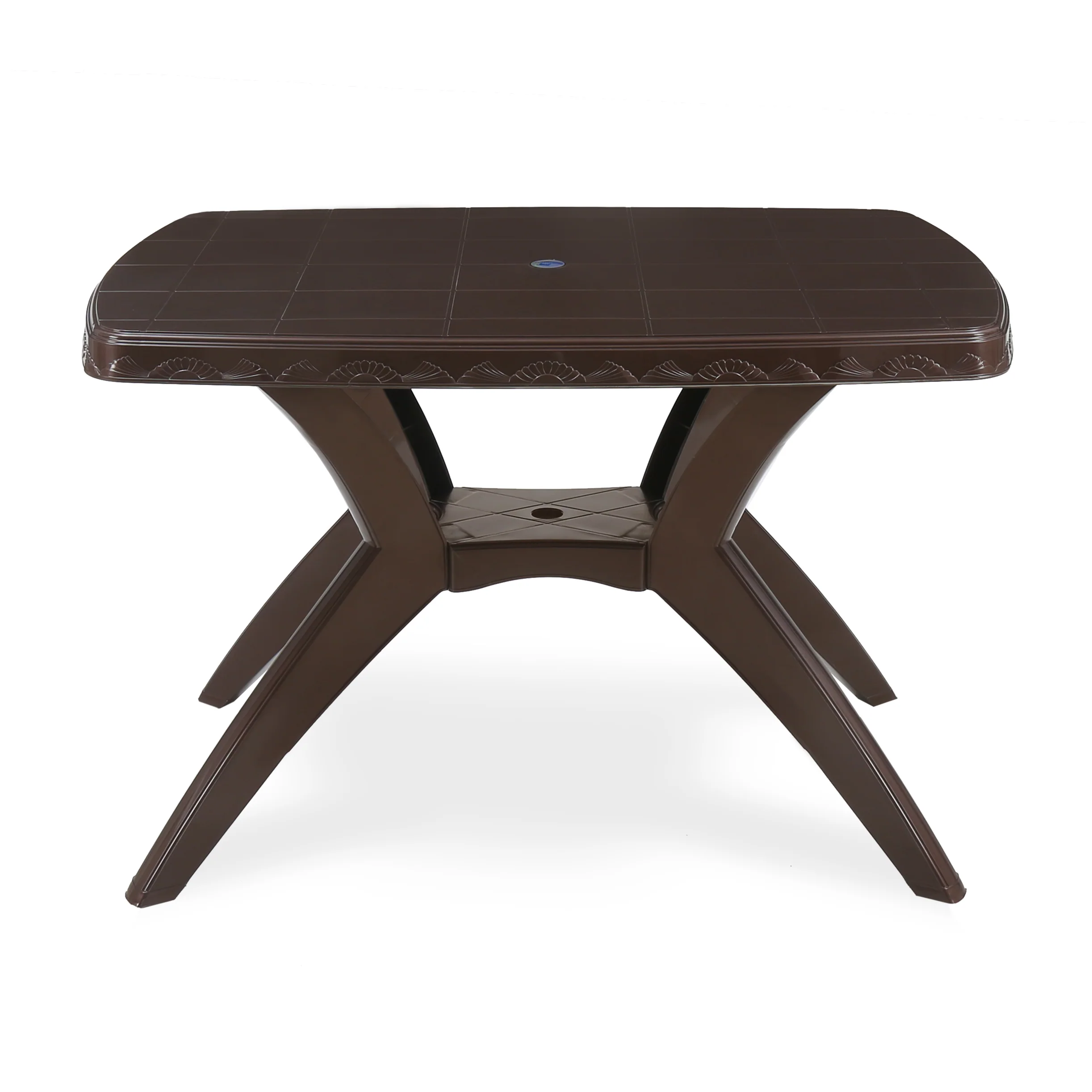 Nilkamal Shahenshah Kross legged Table (Weather Brown) - Image 5