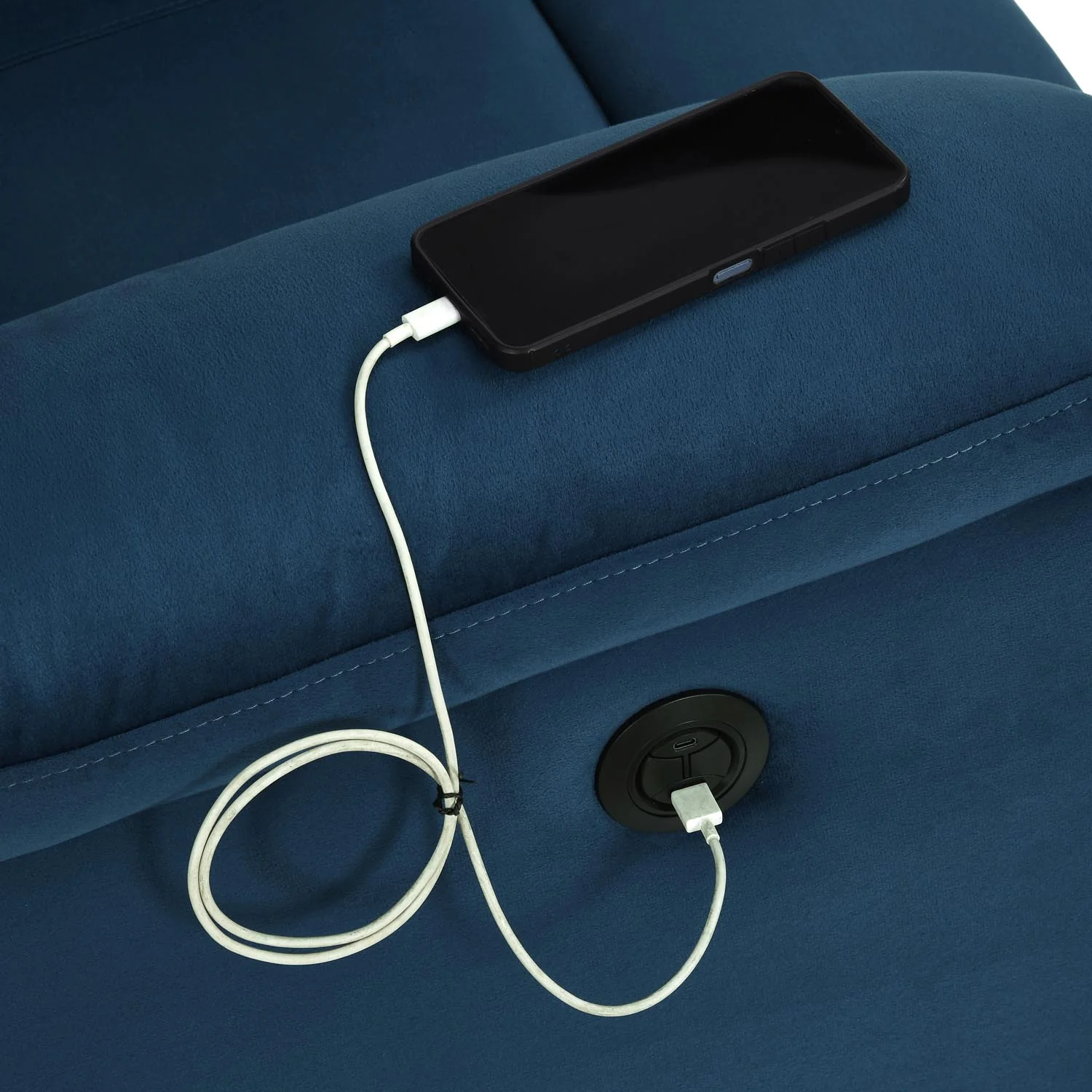 Nilkamal Sierra 1 Seater Electric Recliner Sofa (Blue) - Image 10