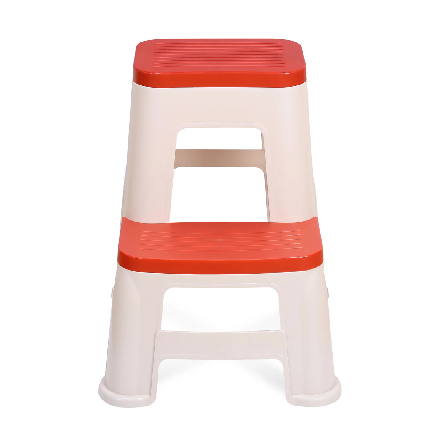 Nilkamal Step Stool 31 (Basket Beach /  Coral Red) - Image 3