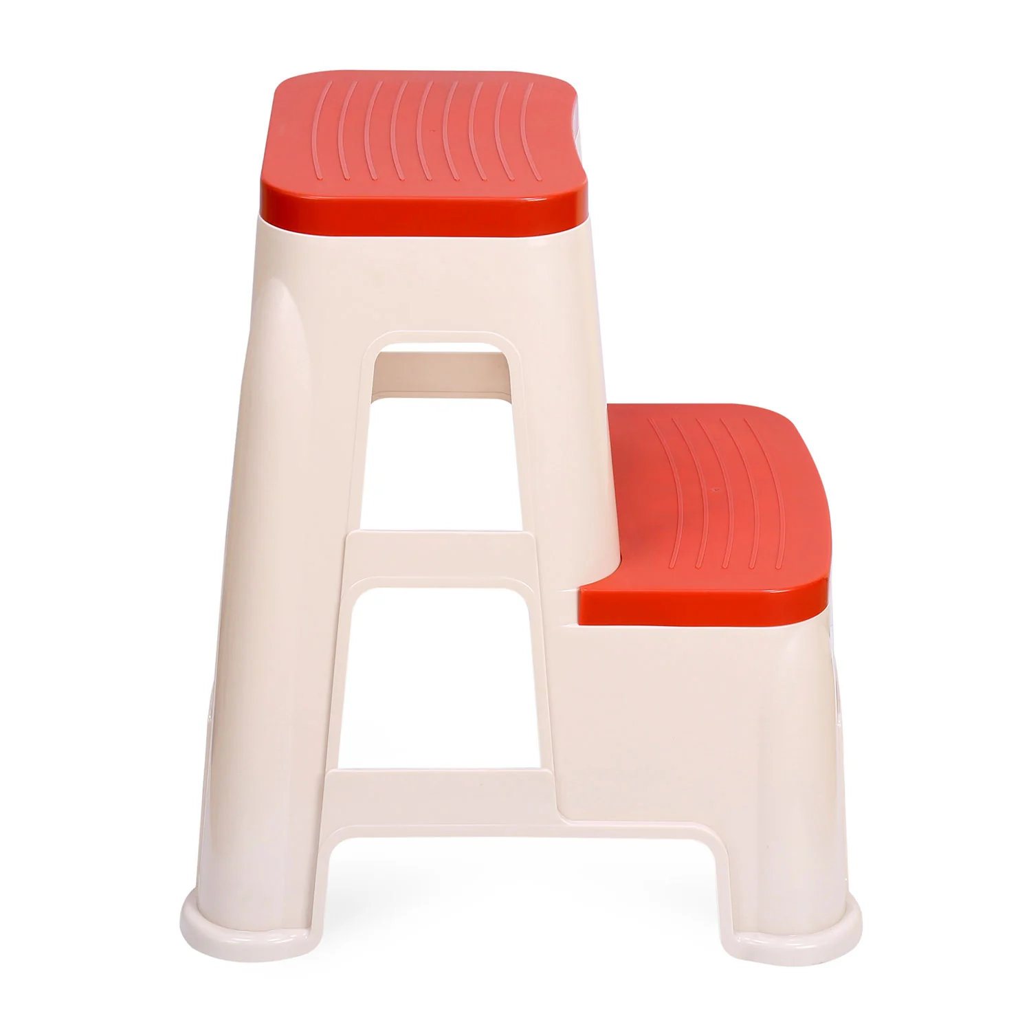 Nilkamal Step Stool 31 (Basket Beach /  Coral Red) - Image 5