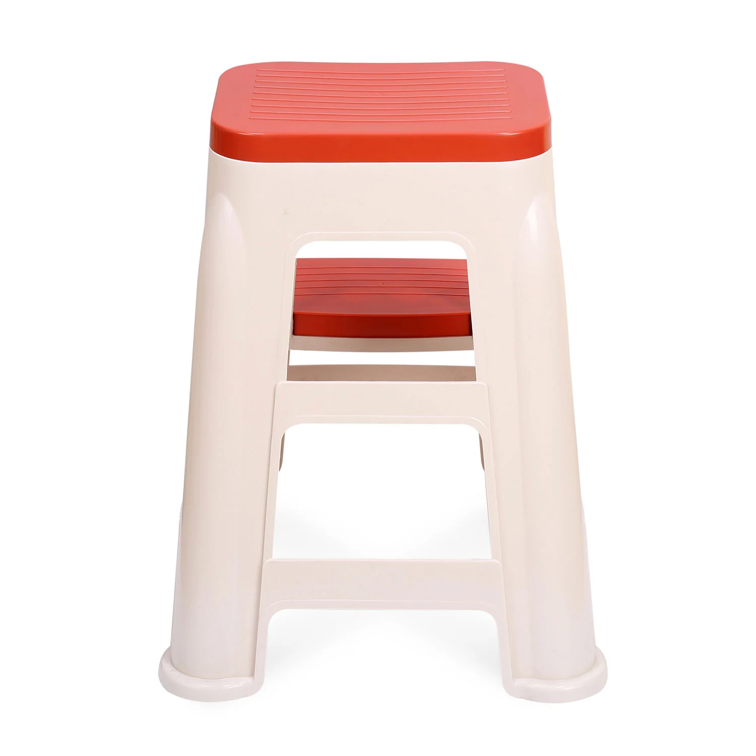 Nilkamal Step Stool 31 (Basket Beach /  Coral Red) - Image 7