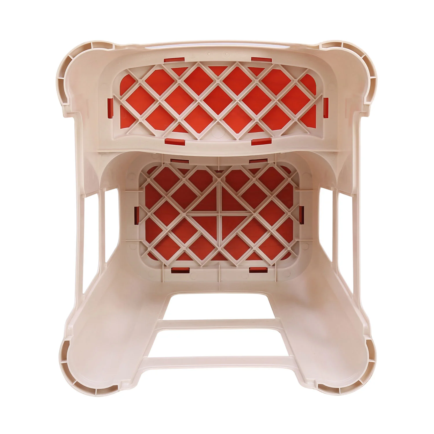 Nilkamal Step Stool 31 (Basket Beach /  Coral Red) - Image 9