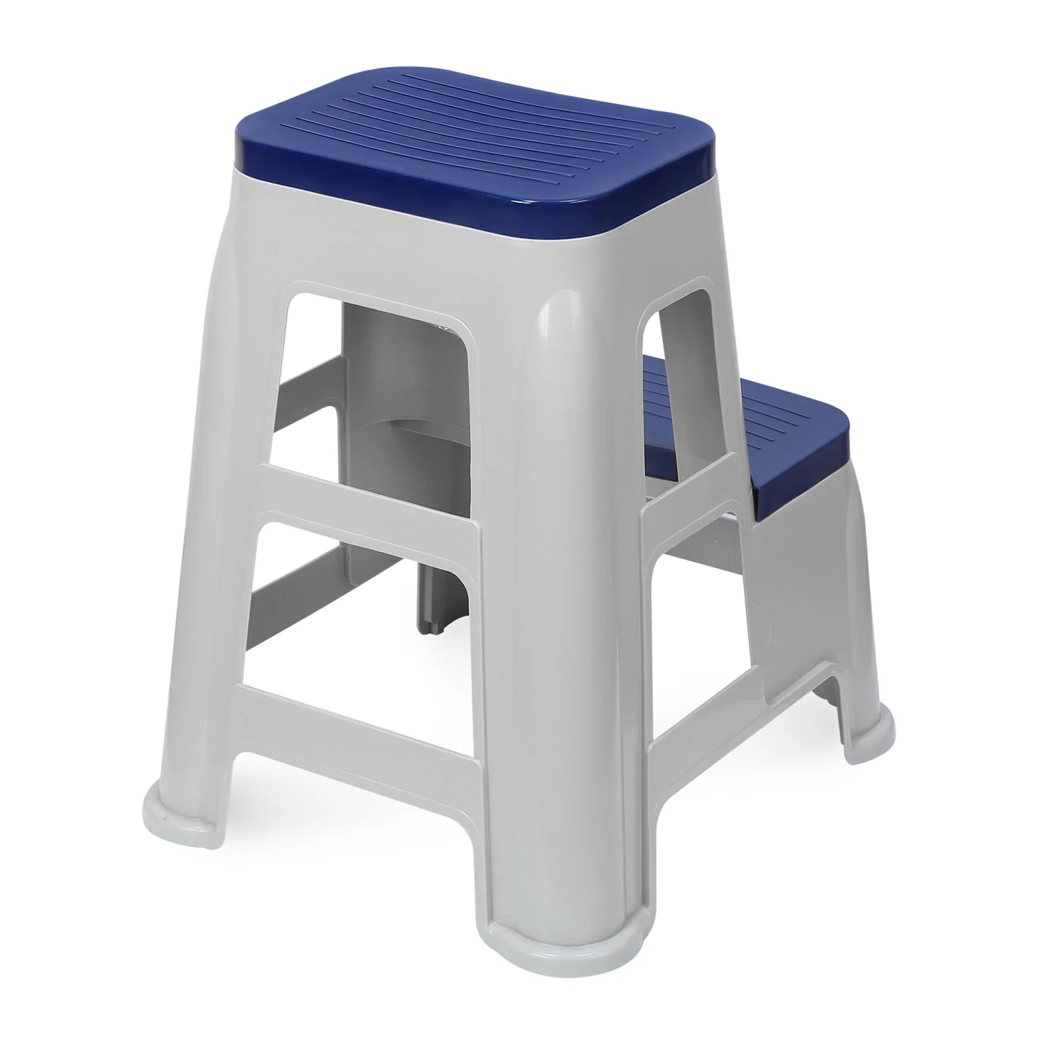 Nilkamal Step Stool 31 (Silk Grey /  Cobalt Blue) - Image 6
