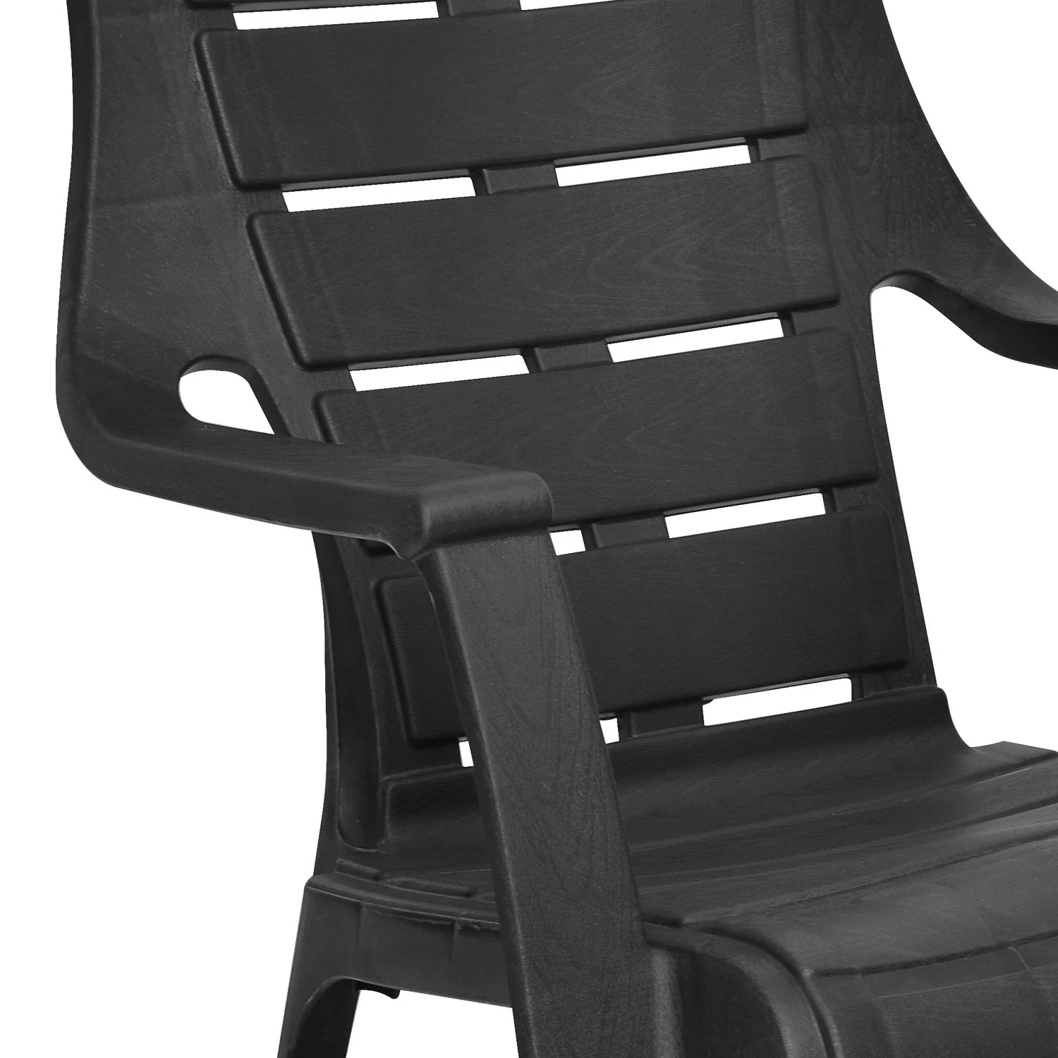 Nilkamal Sunday Plastic Arm Chair (Iron Black) - Image 10
