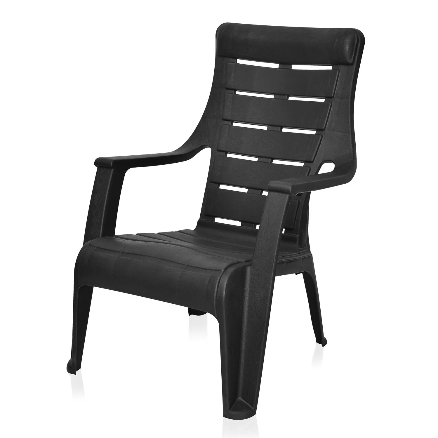Nilkamal Sunday Plastic Arm Chair (Iron Black) - Image 6