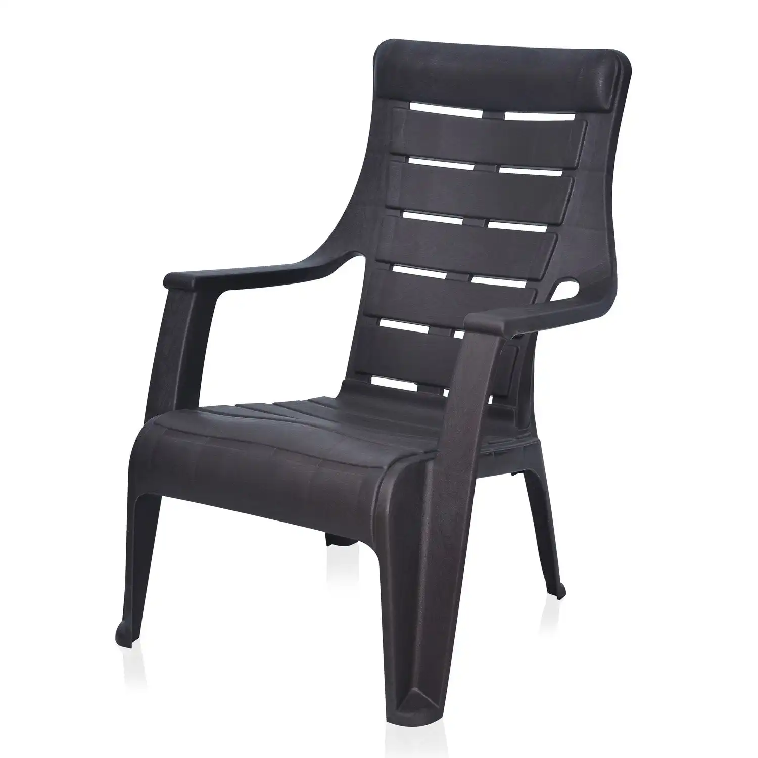 Nilkamal Sunday Plastic Arm Chair (Weather Brown) - Image 7