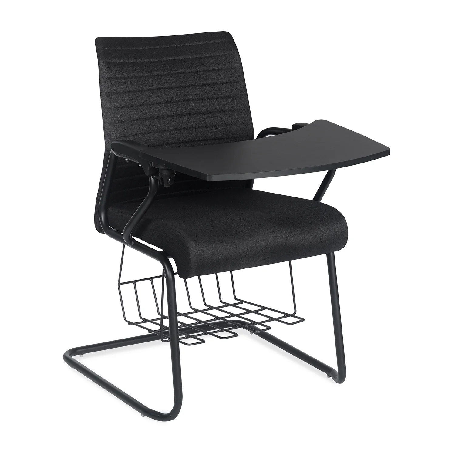 Nilkamal Thames Training Fabric Chair with Writing Shelf (Black) - Image 7