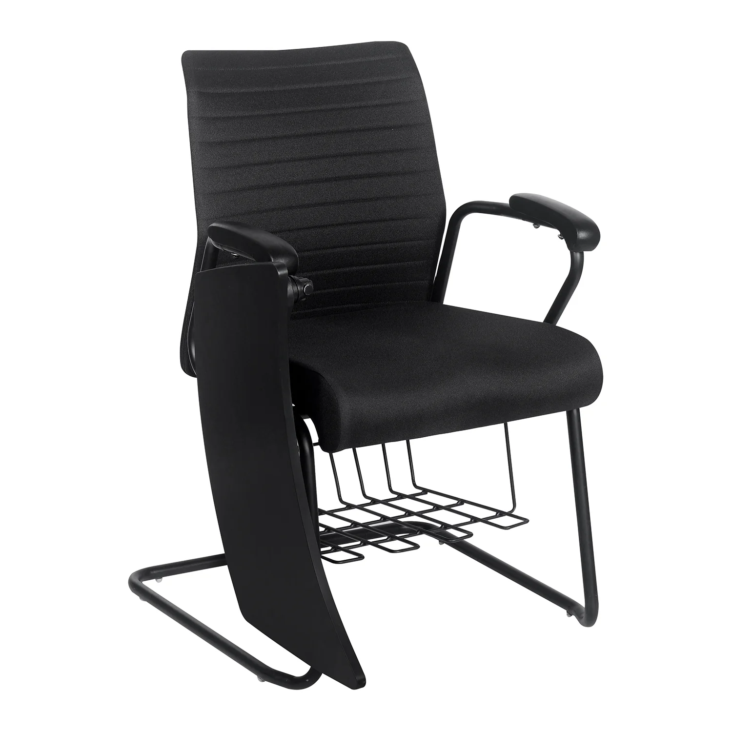 Nilkamal Thames Training Fabric Chair with Writing Shelf (Black) - Image 9