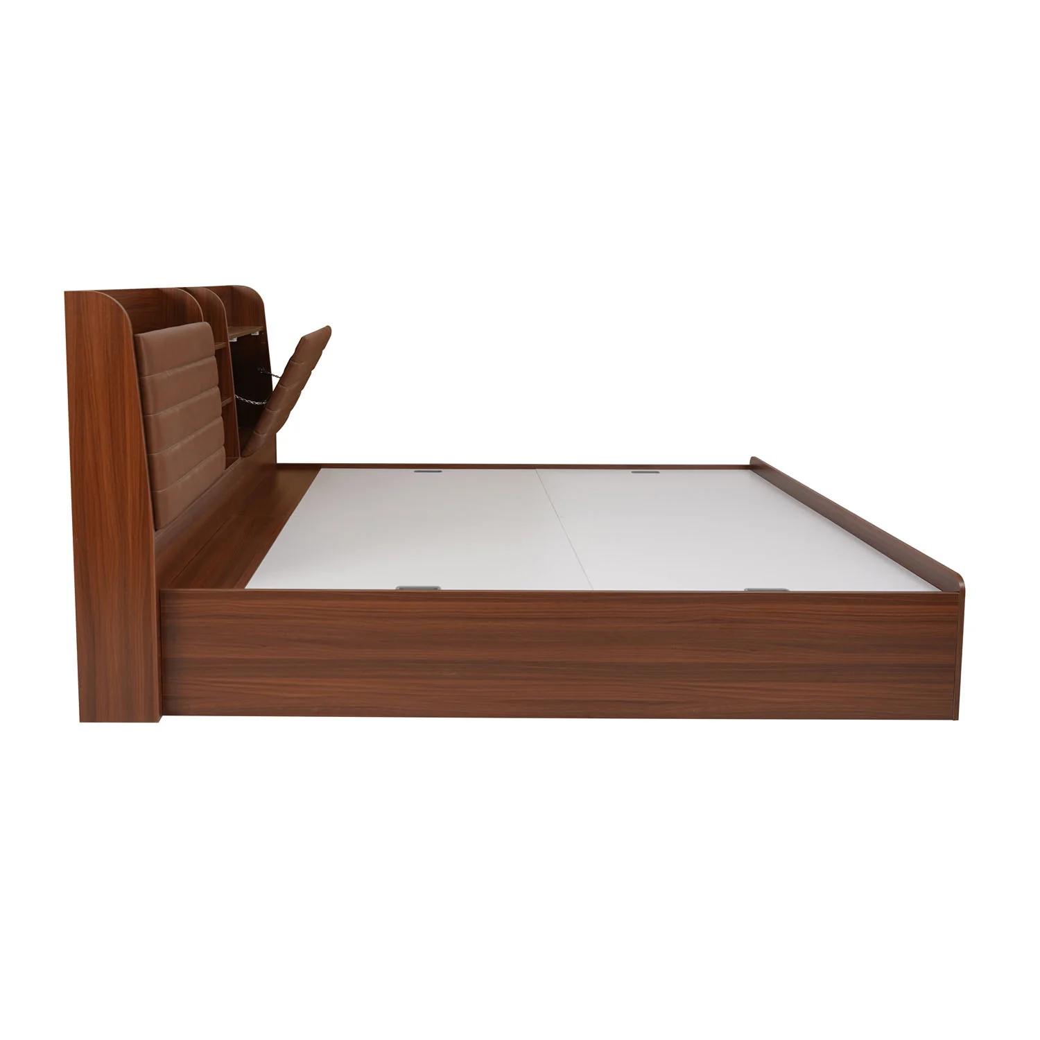 Nilkamal Tokyo Calipso Queen Bed With Storage (Classic Plank Walnut) - Image 4