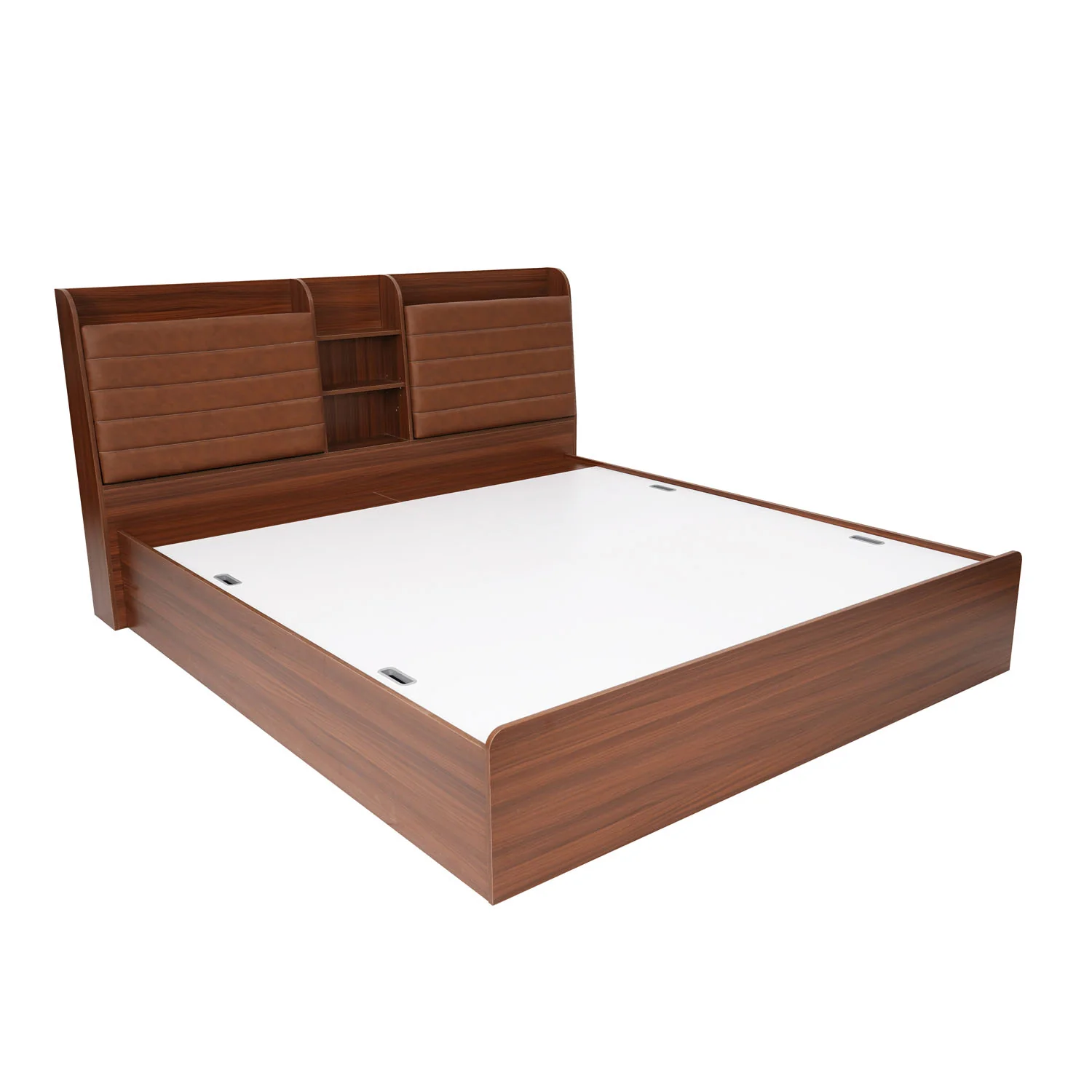 Nilkamal Tokyo Calipso Queen Bed With Storage (Classic Plank Walnut) - Image 6