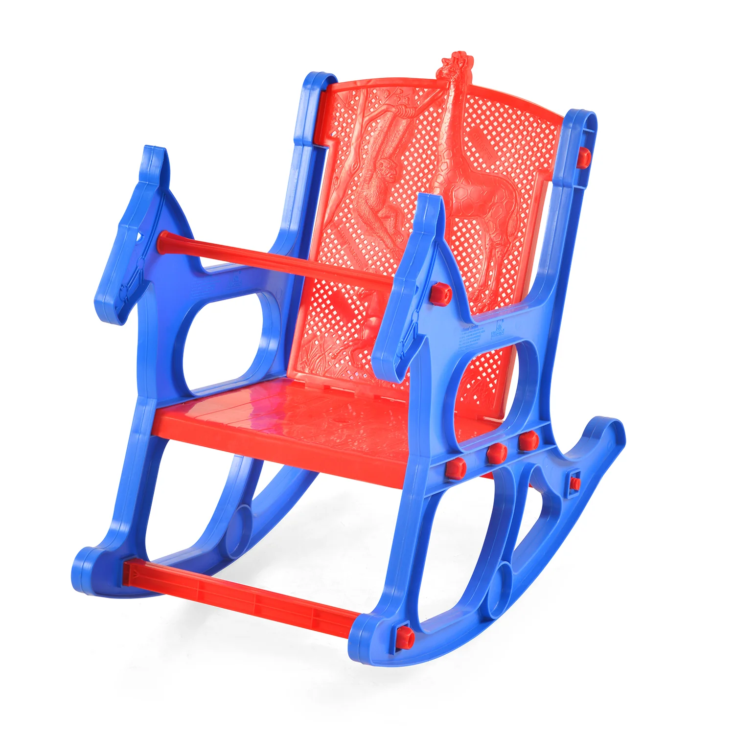 Nilkamal Toy Jungle Plastic Kids Arm Chair (Blue / Red) - Image 4