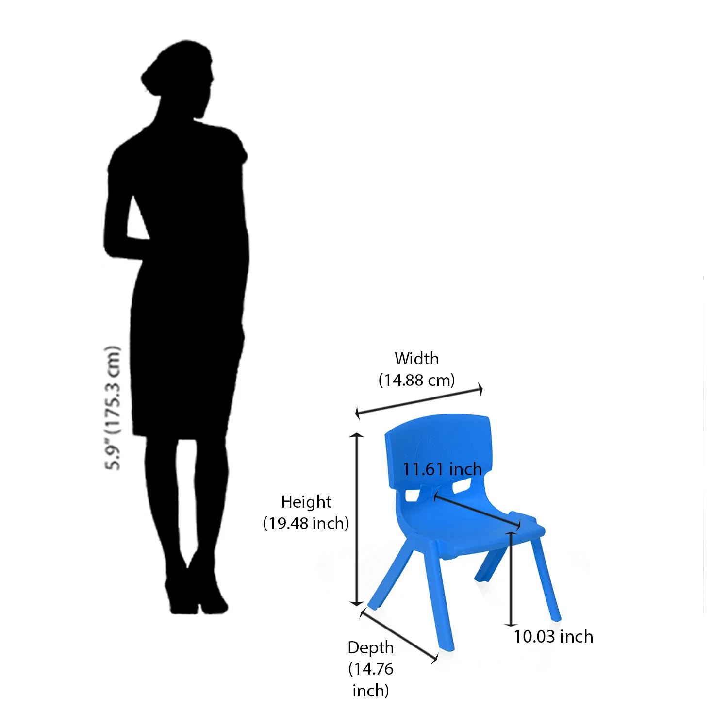 Nilkamal TOYCHR5260NW Plastic Baby Armless Chair - Image 18