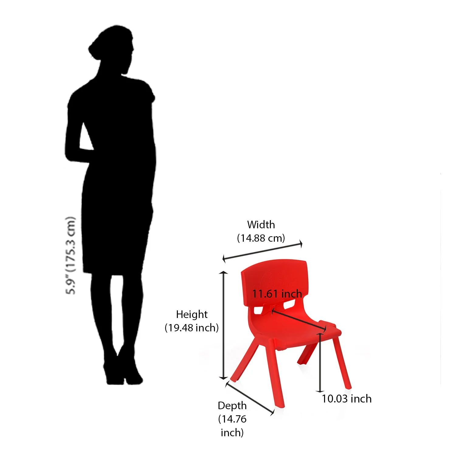 Nilkamal TOYCHR5260NW Plastic Baby Armless Chair - Image 9