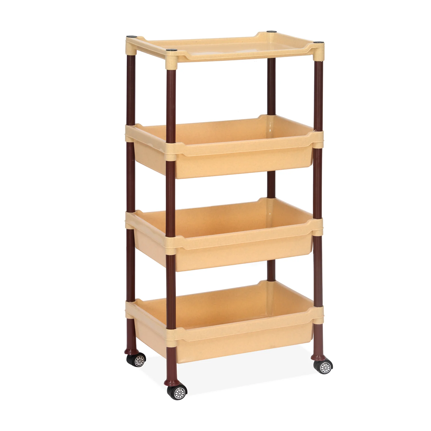 Nilkamal Trolley 23 (Maroon and Marble Beige) - Image 3