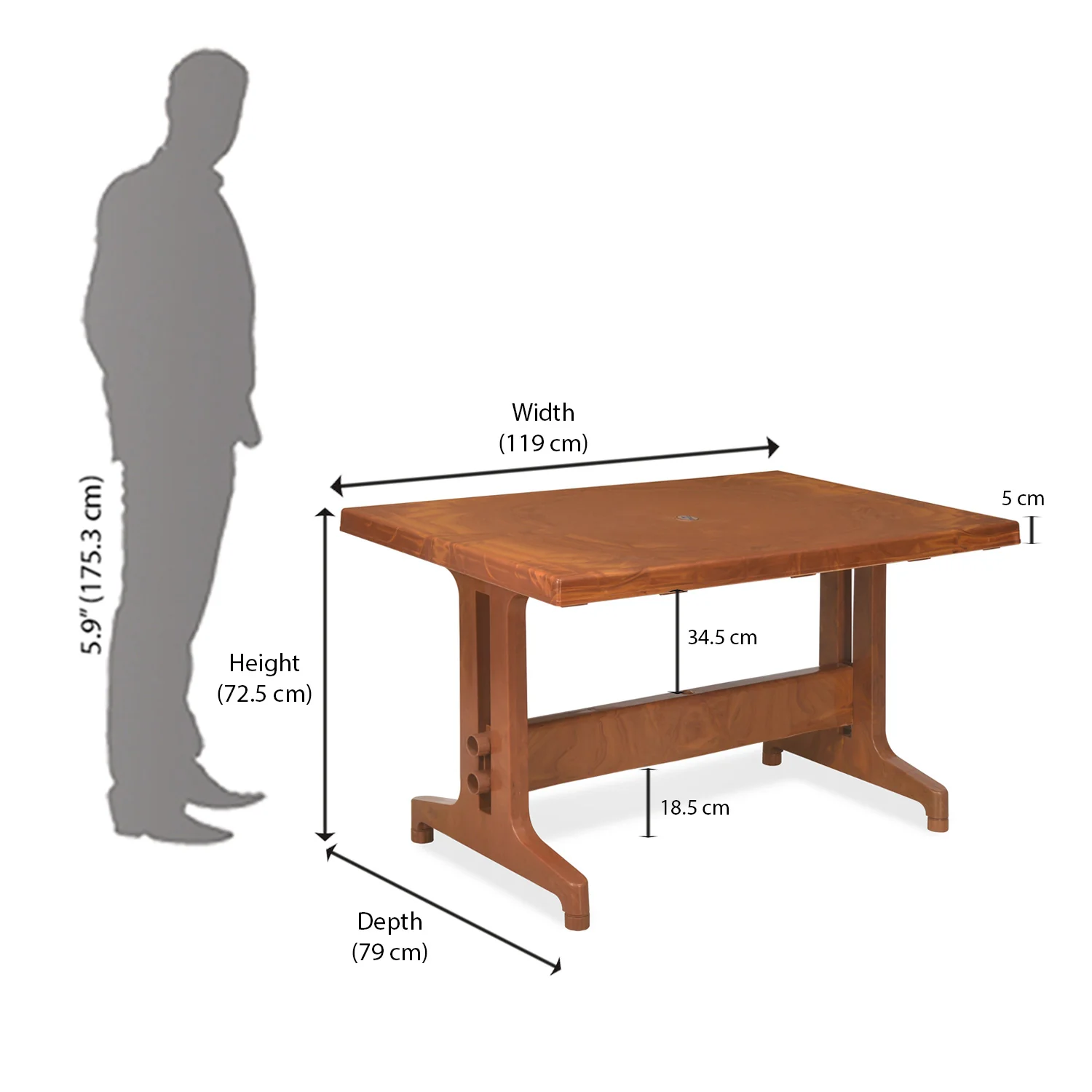 Nilkamal Ultima Dining Table (Mango Wood) - Image 10