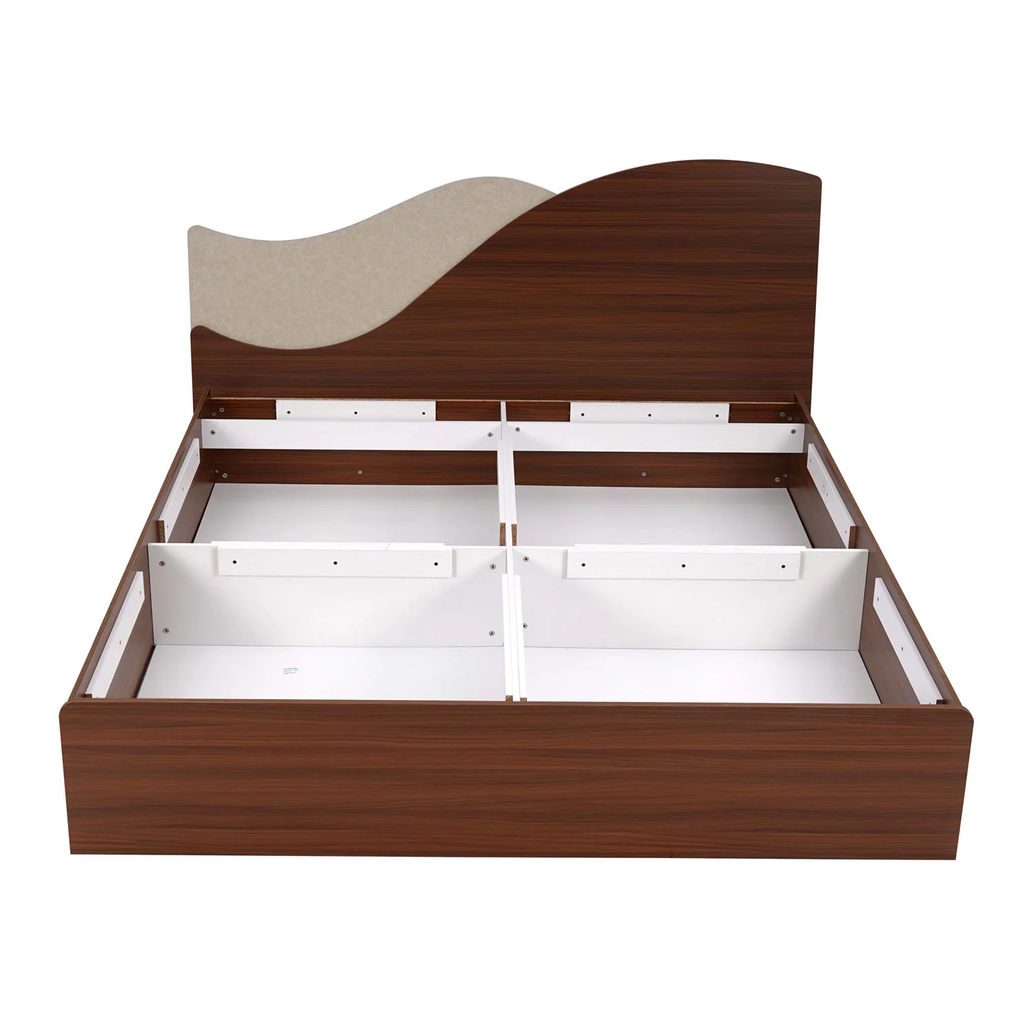 Nilkamal Wave Calipso King Bed With Storage (Classic Plank Walnut) - Image 3