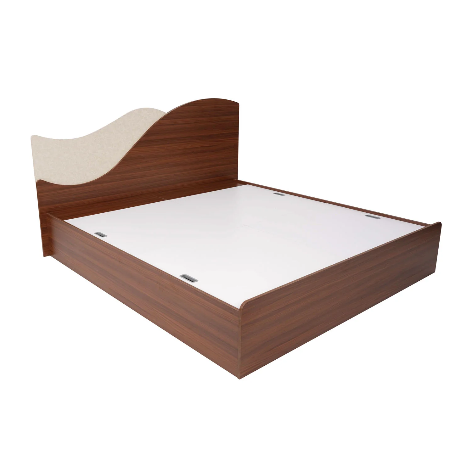 Nilkamal Wave Calipso King Bed With Storage (Classic Plank Walnut) - Image 6