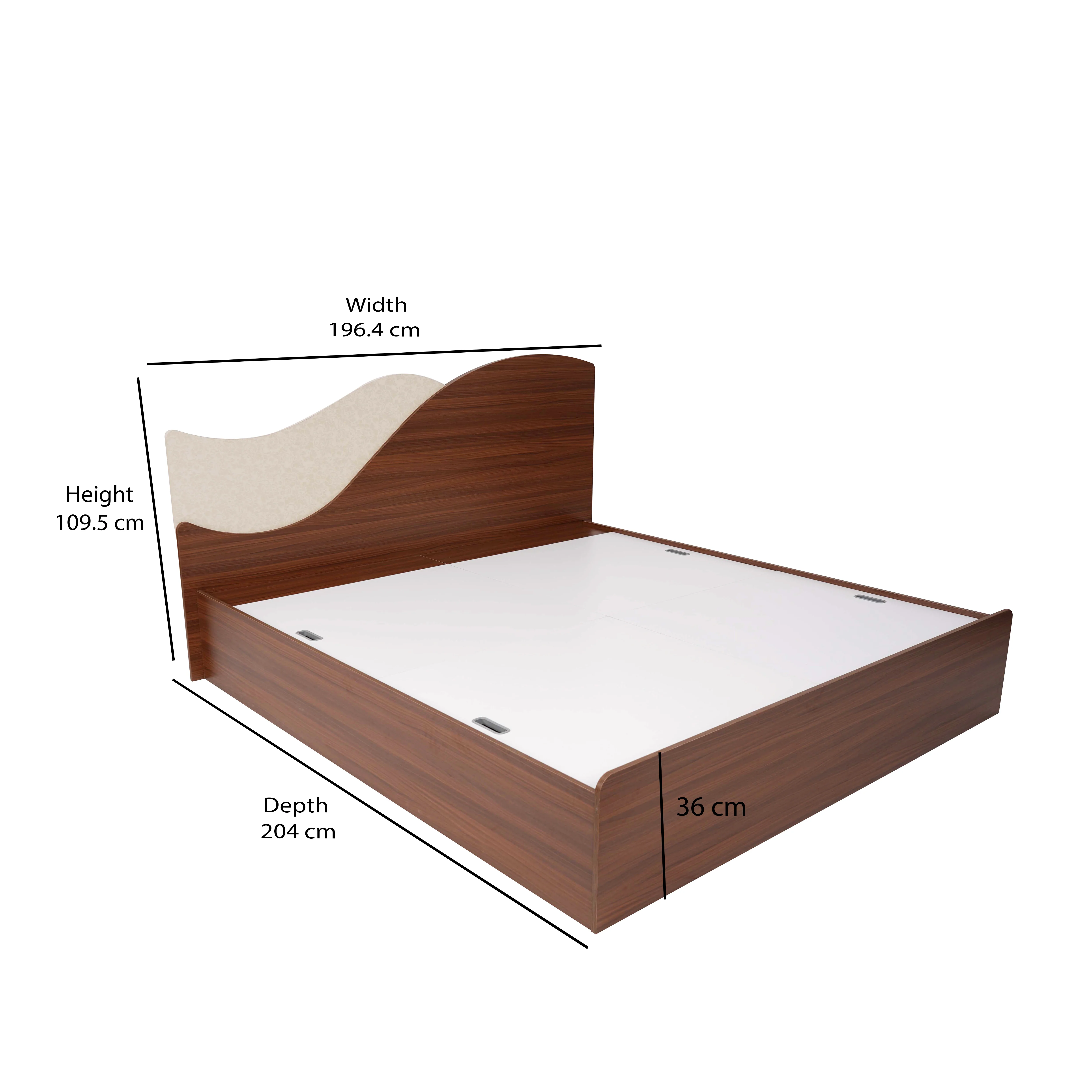 Nilkamal Wave Calipso King Bed With Storage (Classic Plank Walnut) - Image 9