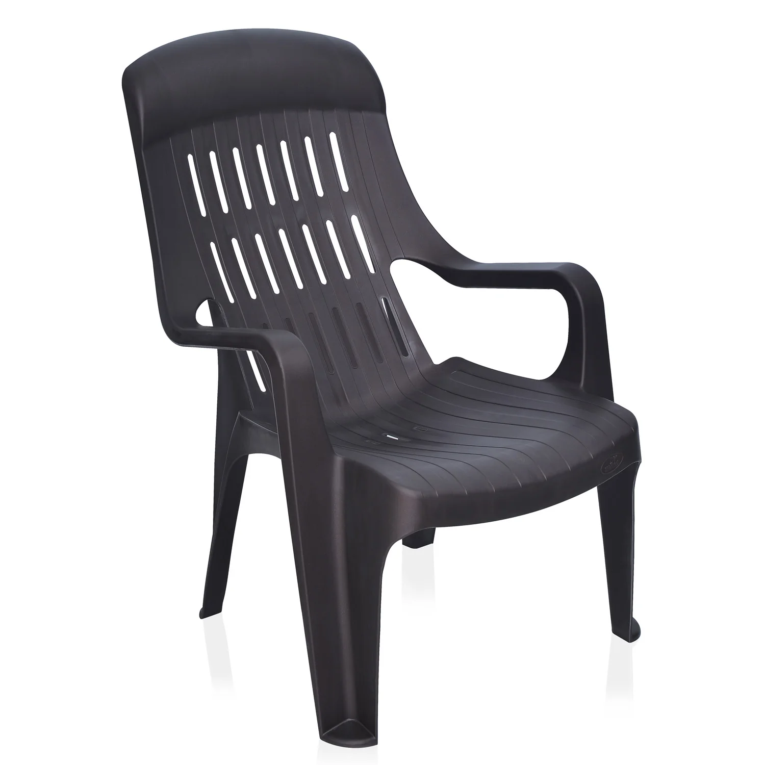 Nilkamal Weekender Plastic Arm Chair (Weathered Brown) - Image 6