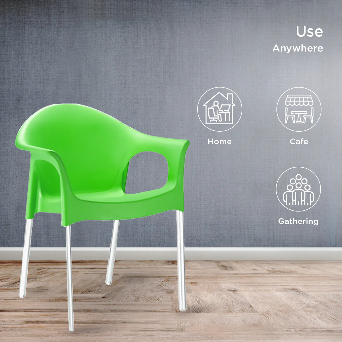 Nilkamal Novella 09 Plastic Arm Chair - Image 13